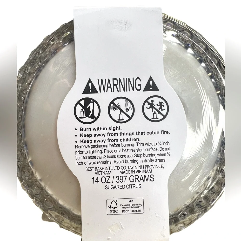 House of Harlow 1960 NWT Sugared Citrus Soy Blend 14oz Iridescent Jar Candle - Picture 4 of 7